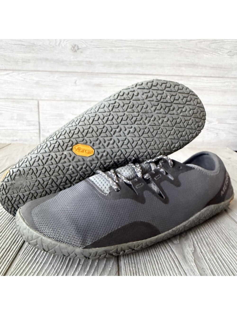 Merrell Vapor Glove 5 J135367 Vibram Trail Running Shoes Men's Size 12 Gray